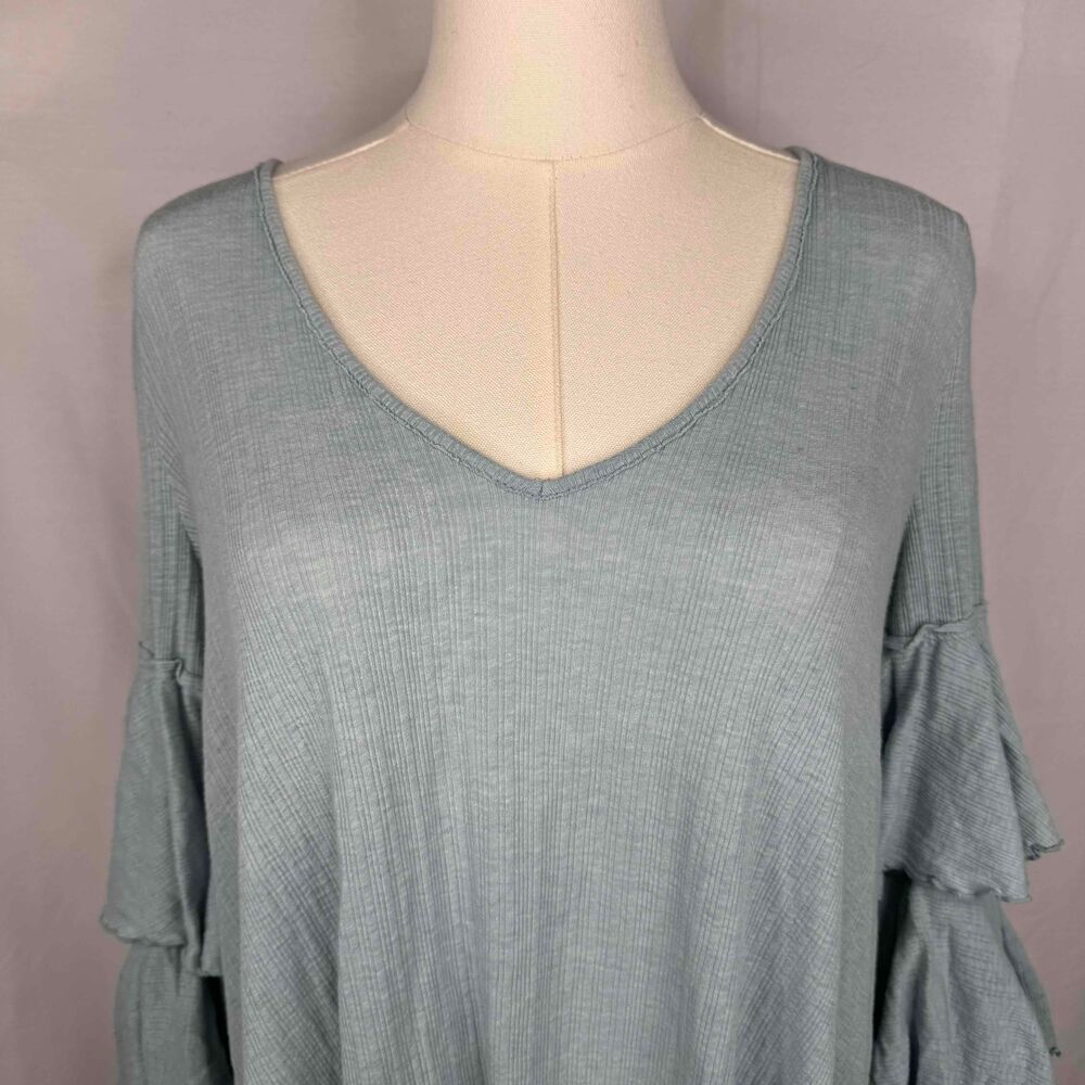 Free People Seashore Bell Sleeves Tunic Dress Bohemian Gypsy Whimsical Oversize - Picture 6 of 14